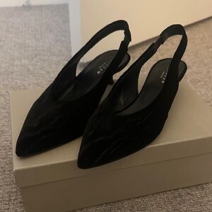 Jigsaw Black Slingback Heels